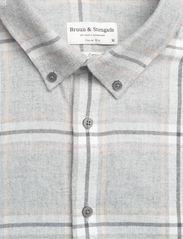 Bruun & Stengade - BS Langer Casual Slim Fit Shirt - rutiga skjortor - light grey - 2
