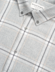 Bruun & Stengade - BS Langer Casual Slim Fit Shirt - rutede skjorter - light grey - 3