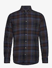Bruun & Stengade - BS Watson Casual Slim Fit Shirt - rutiga skjortor - brown - 0