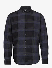 Bruun & Stengade - BS Faldo Casual Slim Fit Shirt - rutiga skjortor - blue - 0