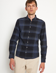 Bruun & Stengade - BS Faldo Casual Slim Fit Shirt - rutiga skjortor - blue - 4