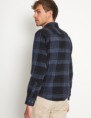 Bruun & Stengade - BS Faldo Casual Slim Fit Shirt - rutede skjorter - blue - 6