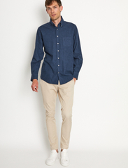 Bruun & Stengade - BS Floyd Casual Slim Fit Shirt - basic shirts - blue - 2