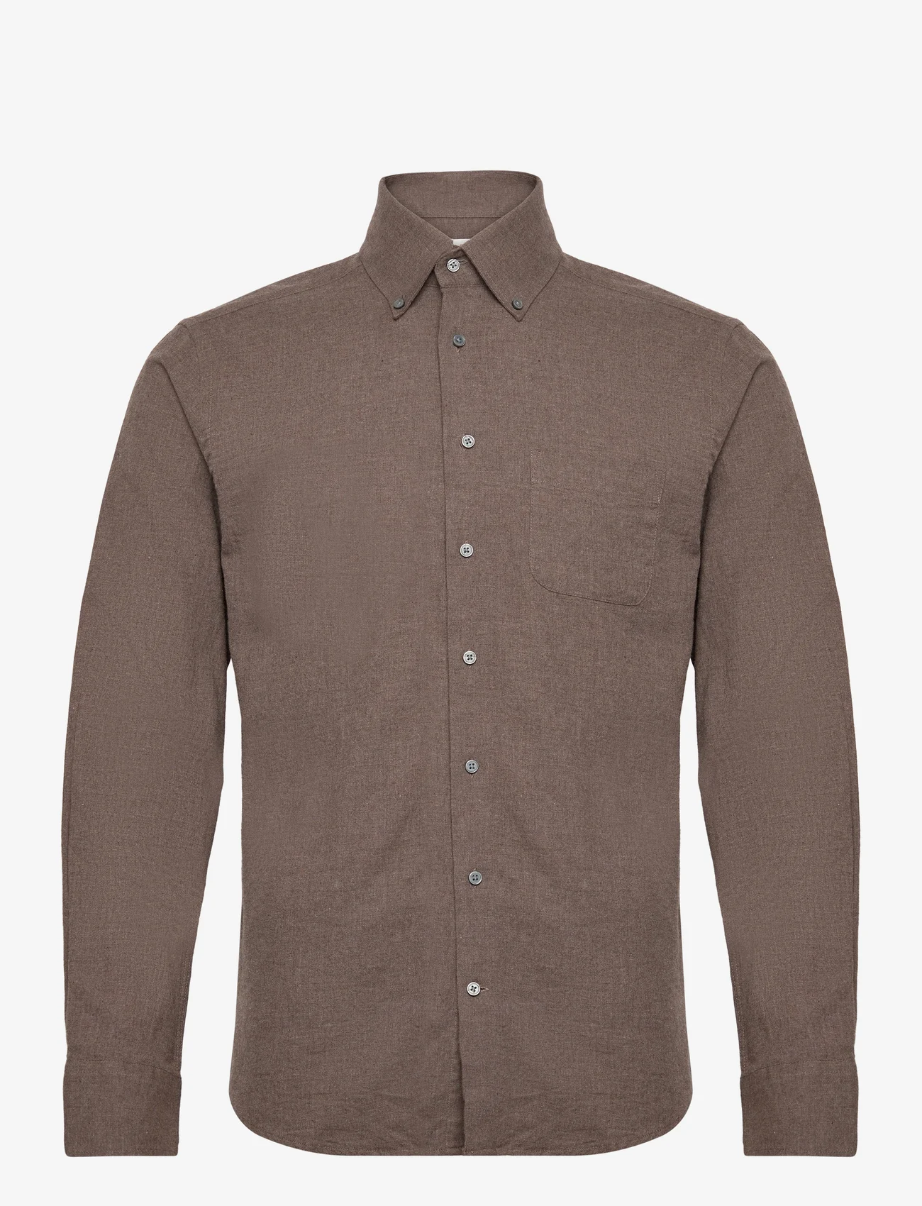 Bruun & Stengade - BS Floyd Casual Slim Fit Shirt - basic skjorter - brown - 0