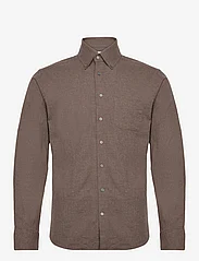 Bruun & Stengade - BS Floyd Casual Slim Fit Shirt - peruskauluspaidat - brown - 0