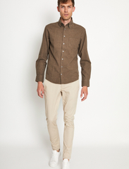 Bruun & Stengade - BS Floyd Casual Slim Fit Shirt - basic skjorter - brown - 3
