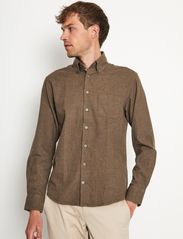 Bruun & Stengade - BS Floyd Casual Slim Fit Shirt - basic skjortor - brown - 4