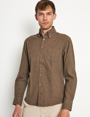 Bruun & Stengade - BS Floyd Casual Slim Fit Shirt - basic skjortor - brown - 5