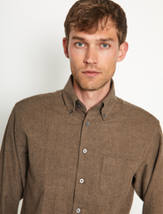 Bruun & Stengade - BS Floyd Casual Slim Fit Shirt - basic skjortor - brown - 8