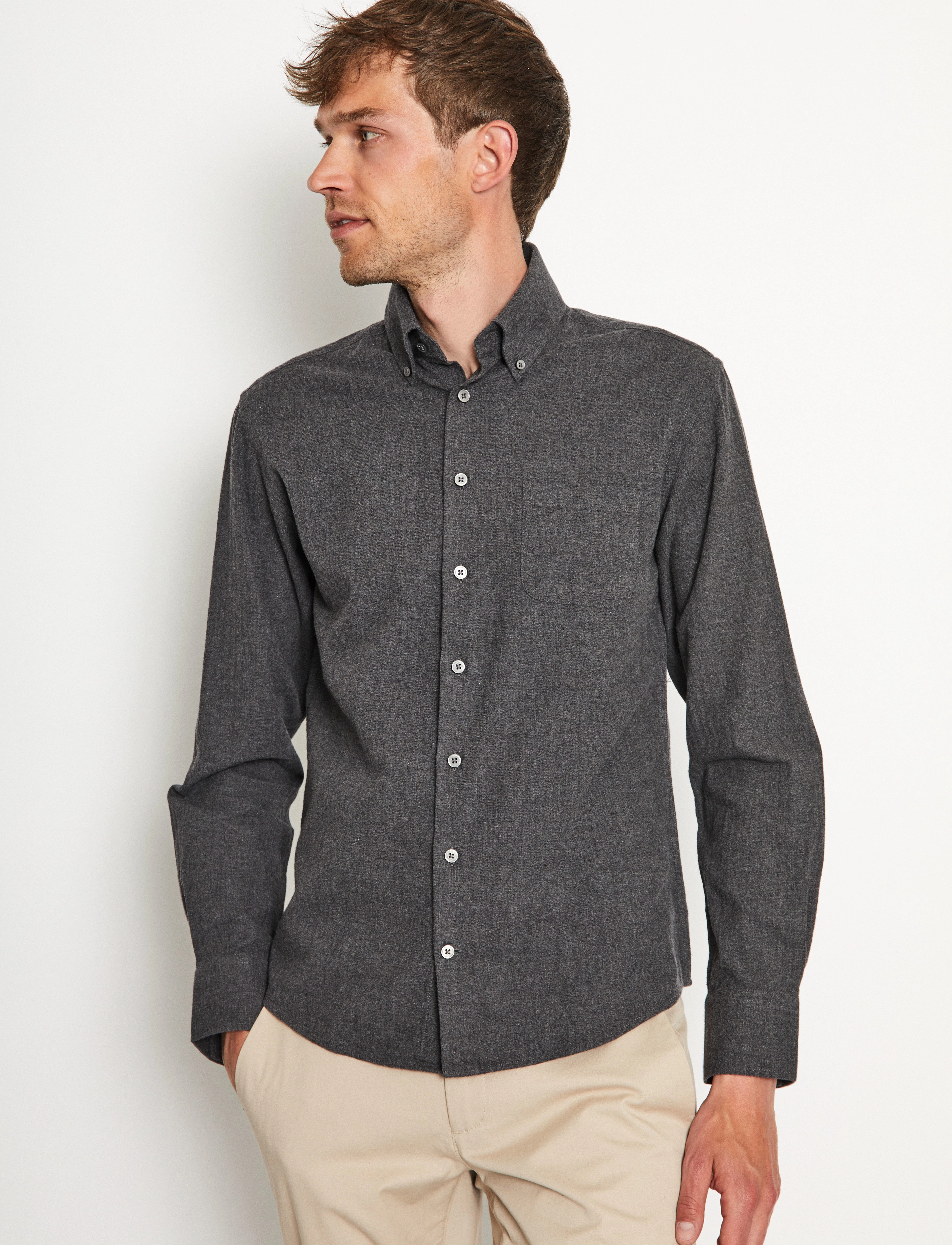 Bruun & Stengade - BS Floyd Casual Slim Fit Shirt - charcoal - 5