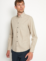 Bruun & Stengade - BS Floyd Casual Slim Fit Shirt - basic skjorter - sand - 5
