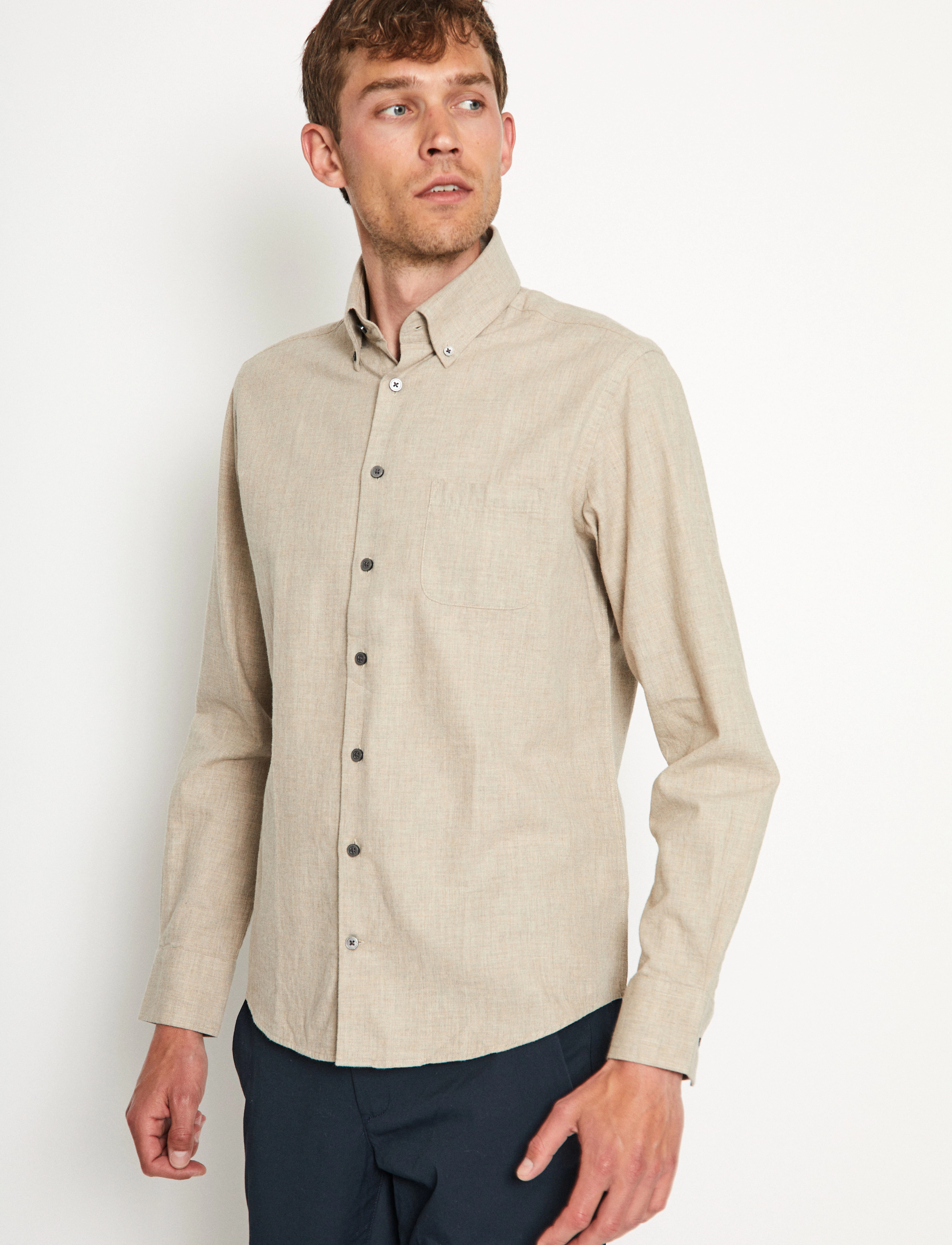 Bruun & Stengade - BS Floyd Casual Slim Fit Shirt - sand - 5