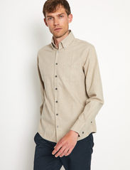Bruun & Stengade - BS Floyd Casual Slim Fit Shirt - basic skjorter - sand - 6