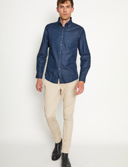 Bruun & Stengade - BS Middlecoff Casual Slim Fit Shirt - podstawowe koszulki - indigo - 2