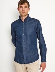 Bruun & Stengade - BS Middlecoff Casual Slim Fit Shirt - podstawowe koszulki - indigo - 3