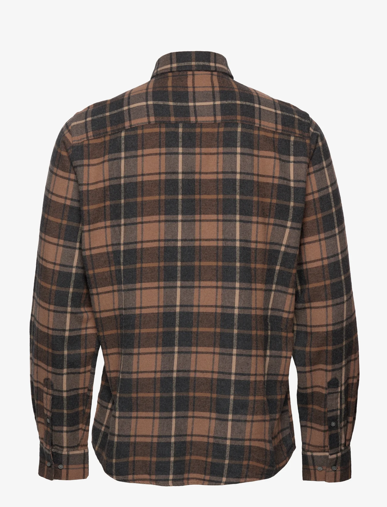 Bruun & Stengade - BS Sarazen Casual Modern Fit Shirt - checkered shirts - brown - 1