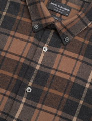 Bruun & Stengade - BS Sarazen Casual Modern Fit Shirt - checkered shirts - brown - 3
