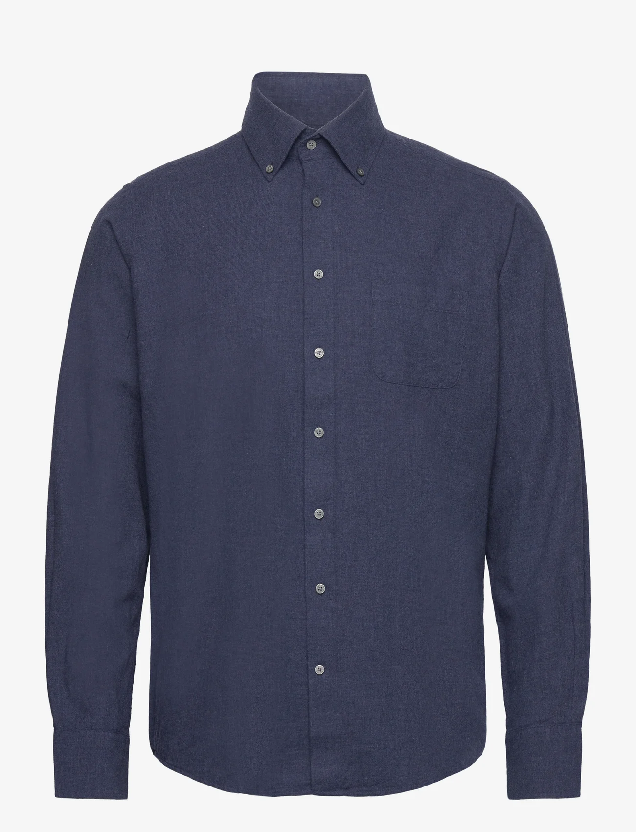Bruun & Stengade - BS Cotton Casual Modern Fit Shirt - peruskauluspaidat - blue - 0