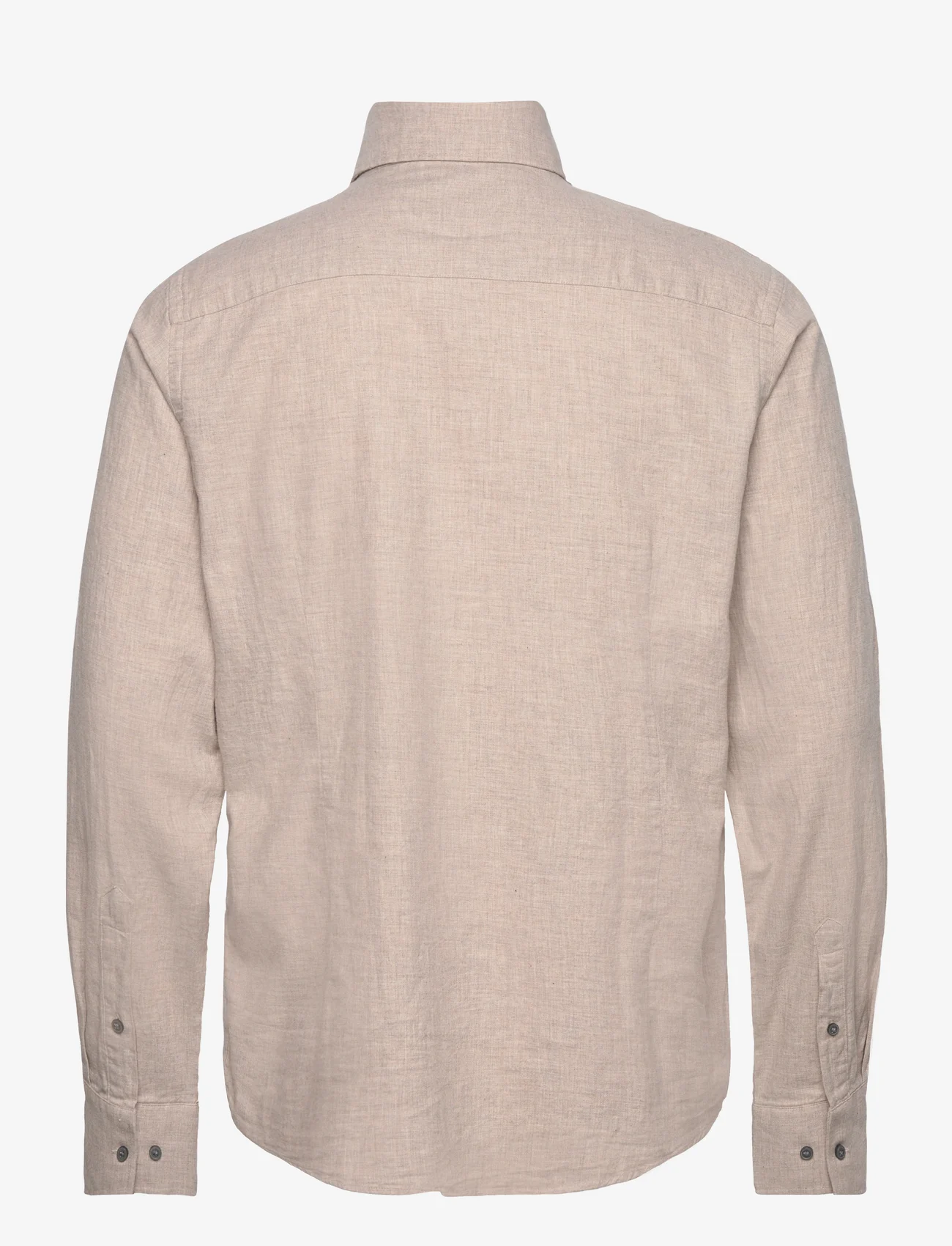 Bruun & Stengade - BS Cotton Casual Modern Fit Shirt - peruskauluspaidat - sand - 1
