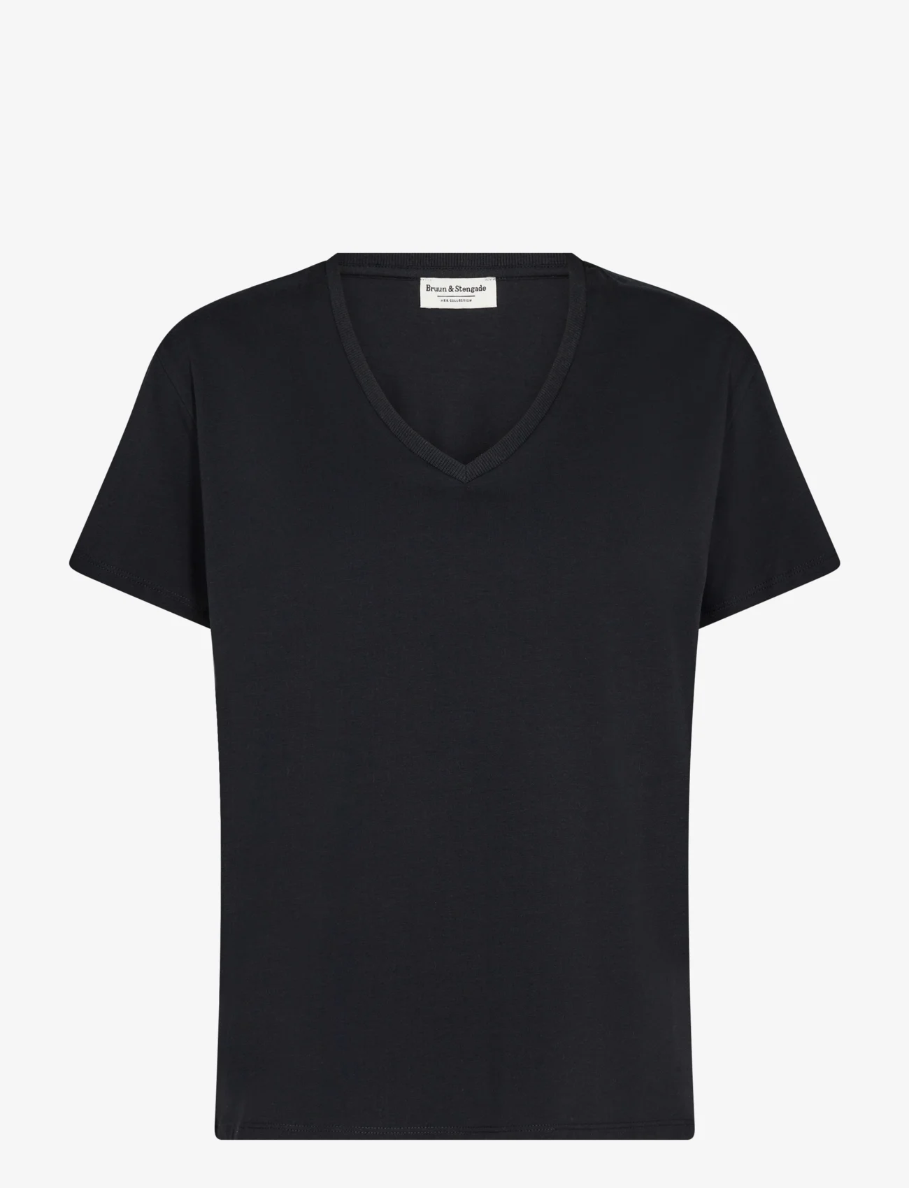 Bruun & Stengade - BS Adrianne Regular Fit T-Shirt - alhaisimmat hinnat - black - 0