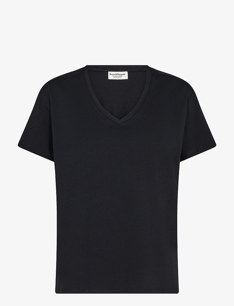 Bruun & Stengade - BS Adrianne Regular Fit T-Shirt - t-shirts - black - 0