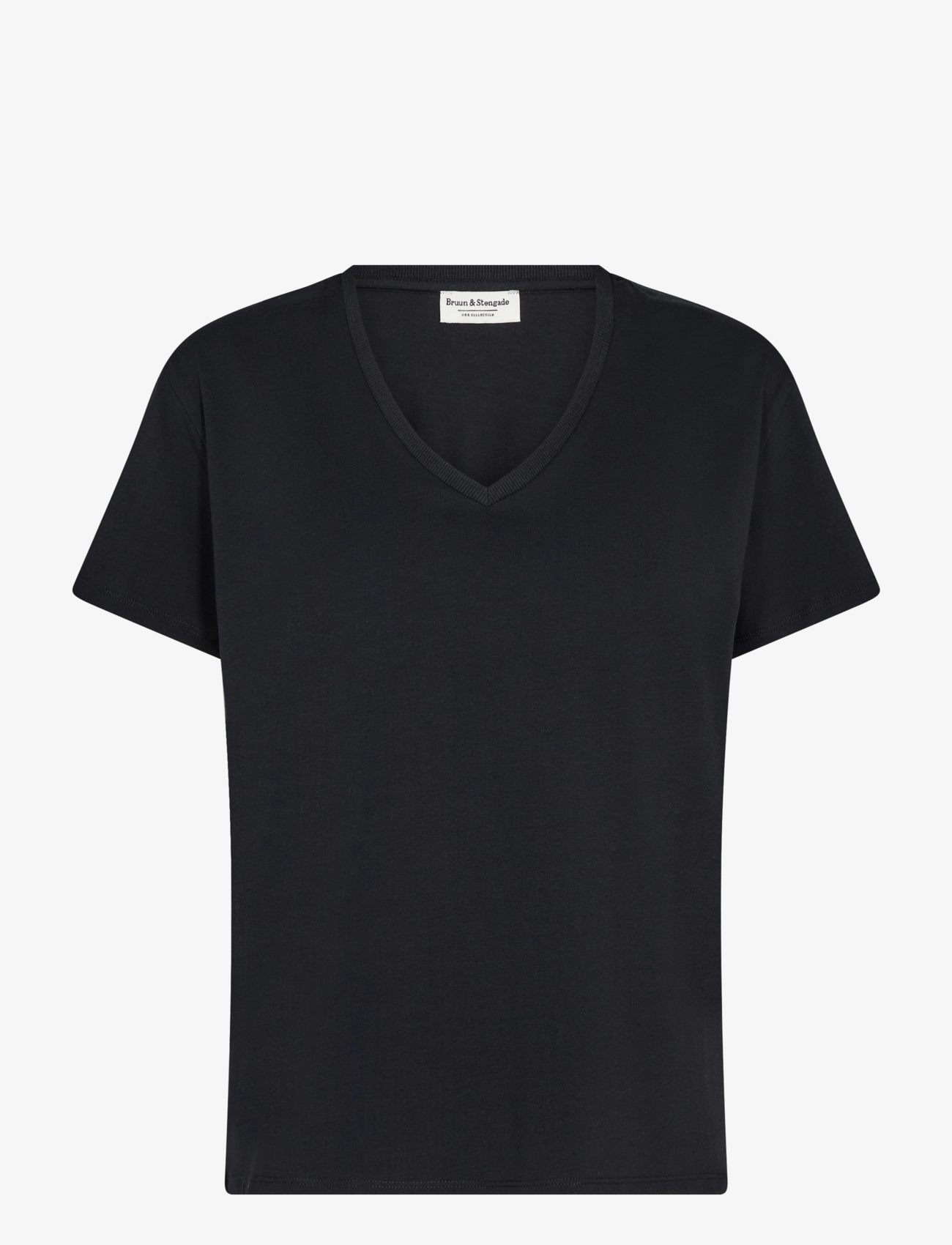 Bruun & Stengade BS Adrianne Regular Fit T-Shirt - T-shirts & Toppe - BLACK / black