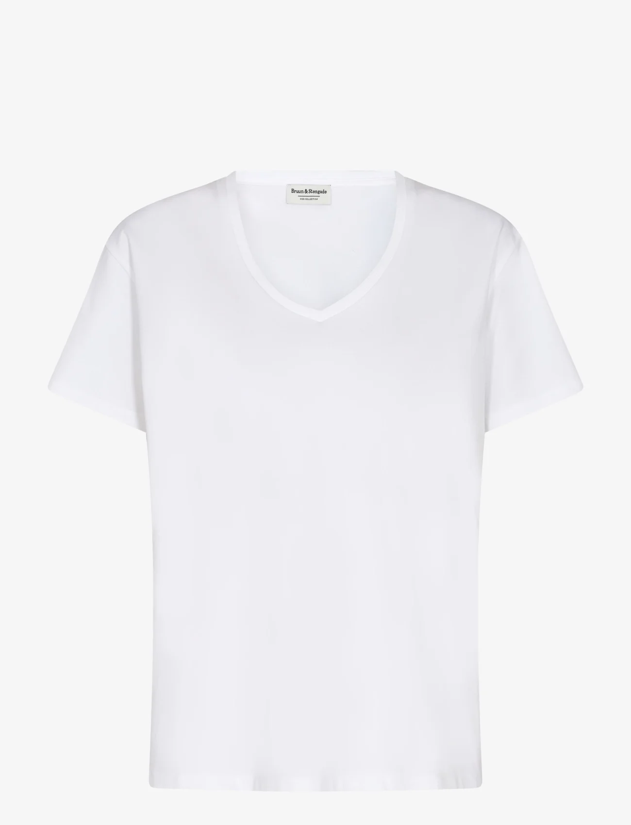 Bruun & Stengade - BS Adrianne Regular Fit T-Shirt - zemākās cenas - white - 0