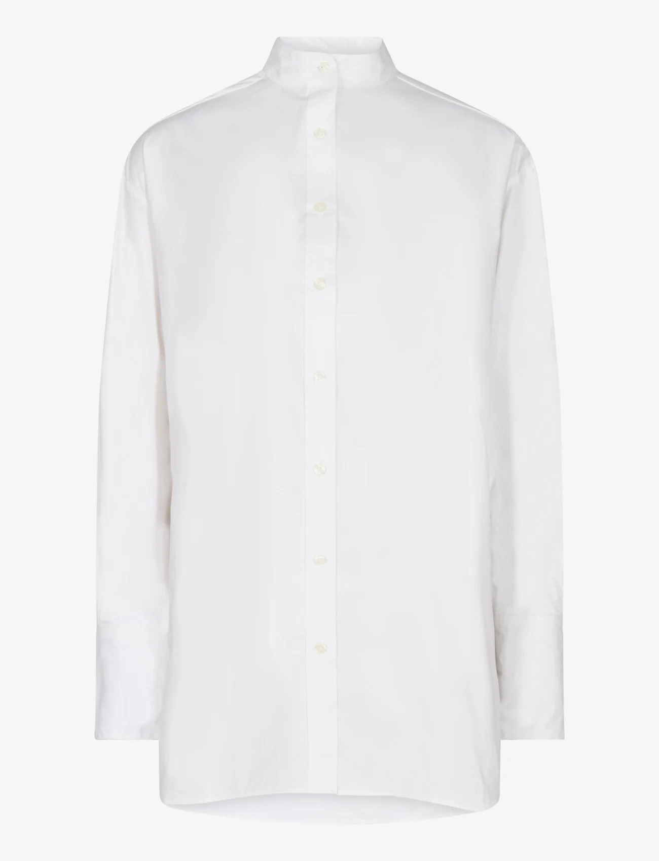 Bruun & Stengade - BS Bernadette Regular Fit Shirt - krekli ar garām piedurknēm - white - 0