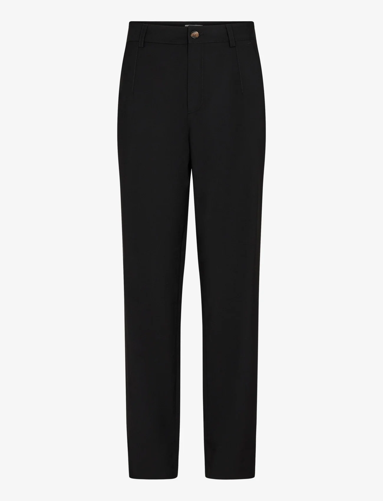 Bruun & Stengade - BS Liane Regular Fit Pants - straight leg trousers - black - 0