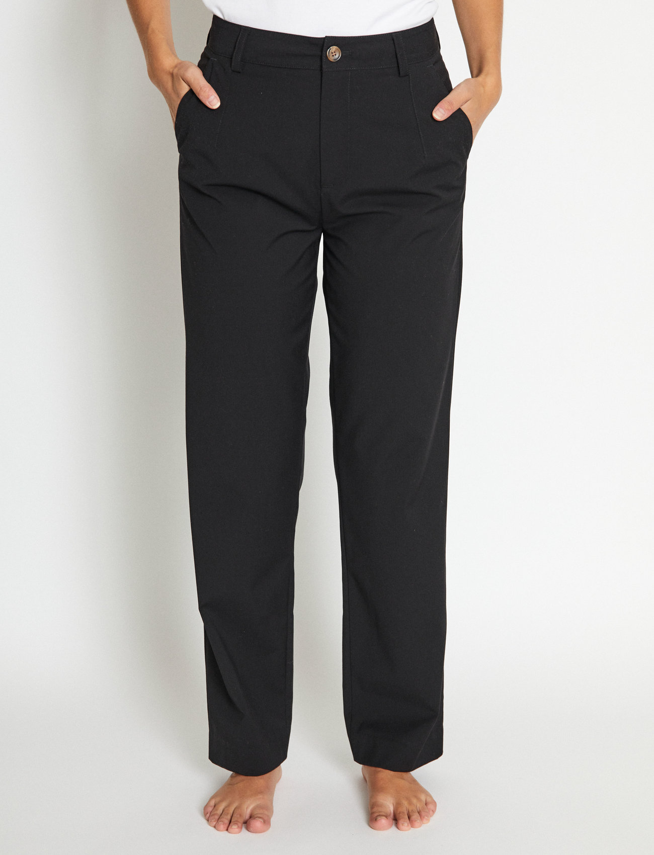 Bruun & Stengade - BS Liane Regular Fit Pants - rette bukser - black - 1