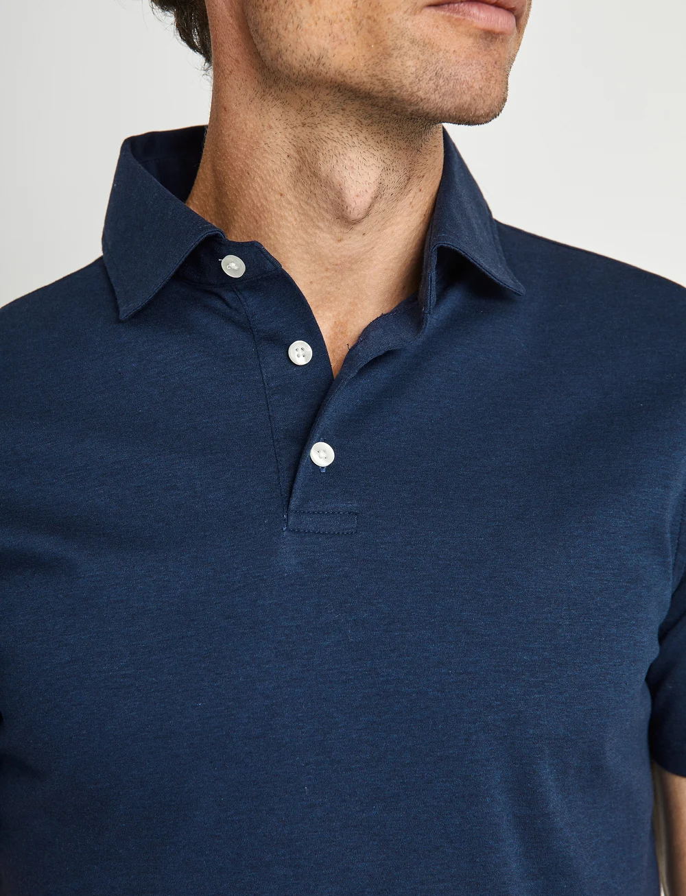 Bruun & Stengade - BS Cayo Regular Fit Polo Shirt - knitted polos - navy - 5