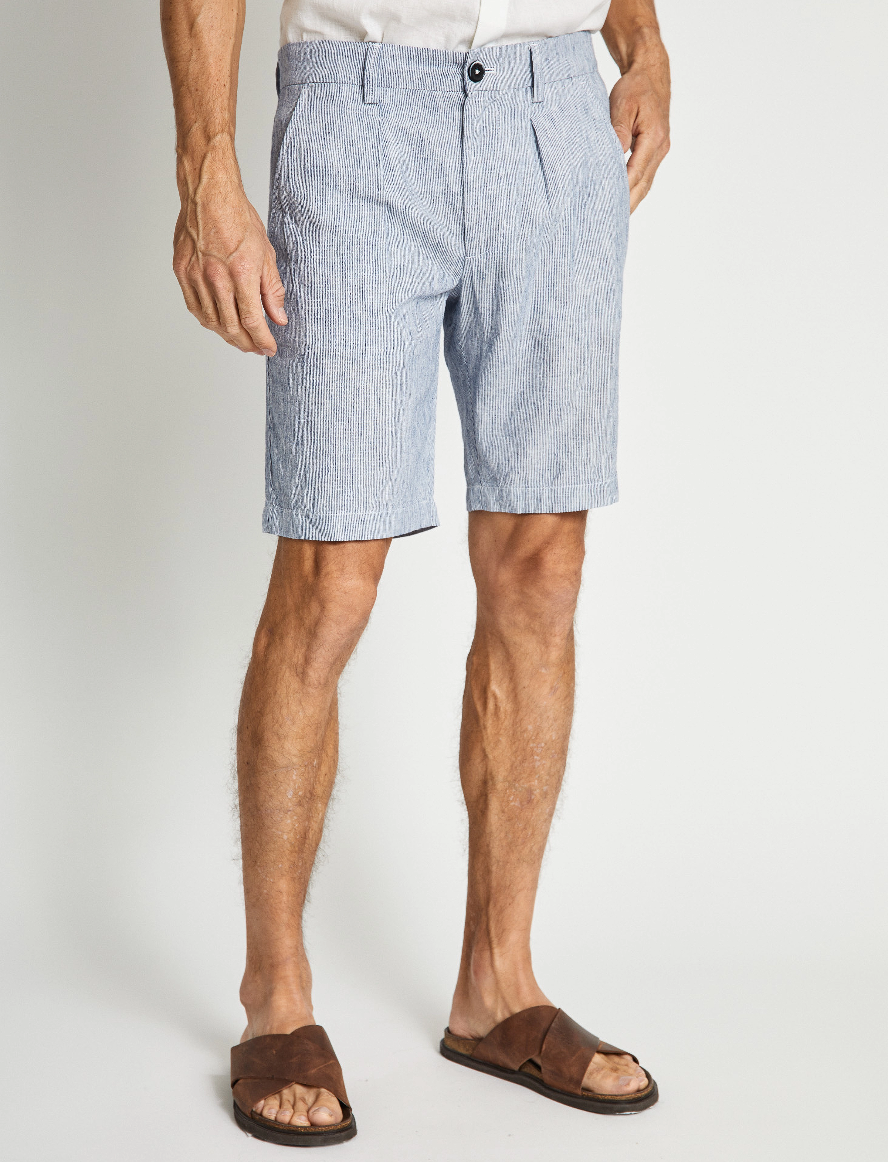 Bruun & Stengade - BS Buris Regular Fit Shorts - laveste priser - navy/white - 3