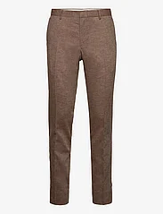 Bruun & Stengade - BS Pollino Classic Fit Suit Pants - linnebyxor - brown - 0