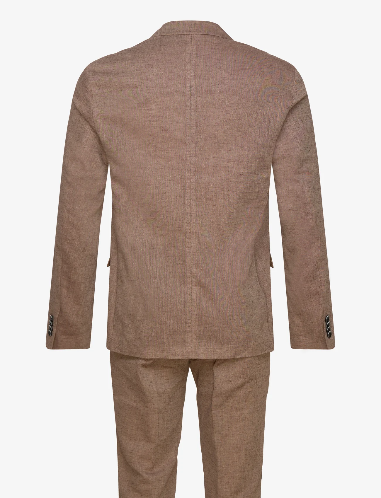 Bruun & Stengade - BS Pollino Classic Fit Suit Set - dubbelknäppta kostymer - brown - 1