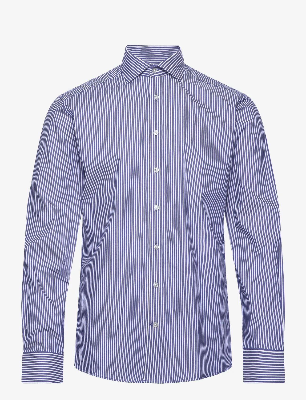Bruun & Stengade - BS Bradshaw Slim Fit Shirt - biznesowa - dark blue/white - 0