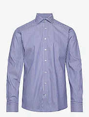 Bruun & Stengade - BS Bradshaw Slim Fit Shirt - lietišķā stila krekli - dark blue/white - 0