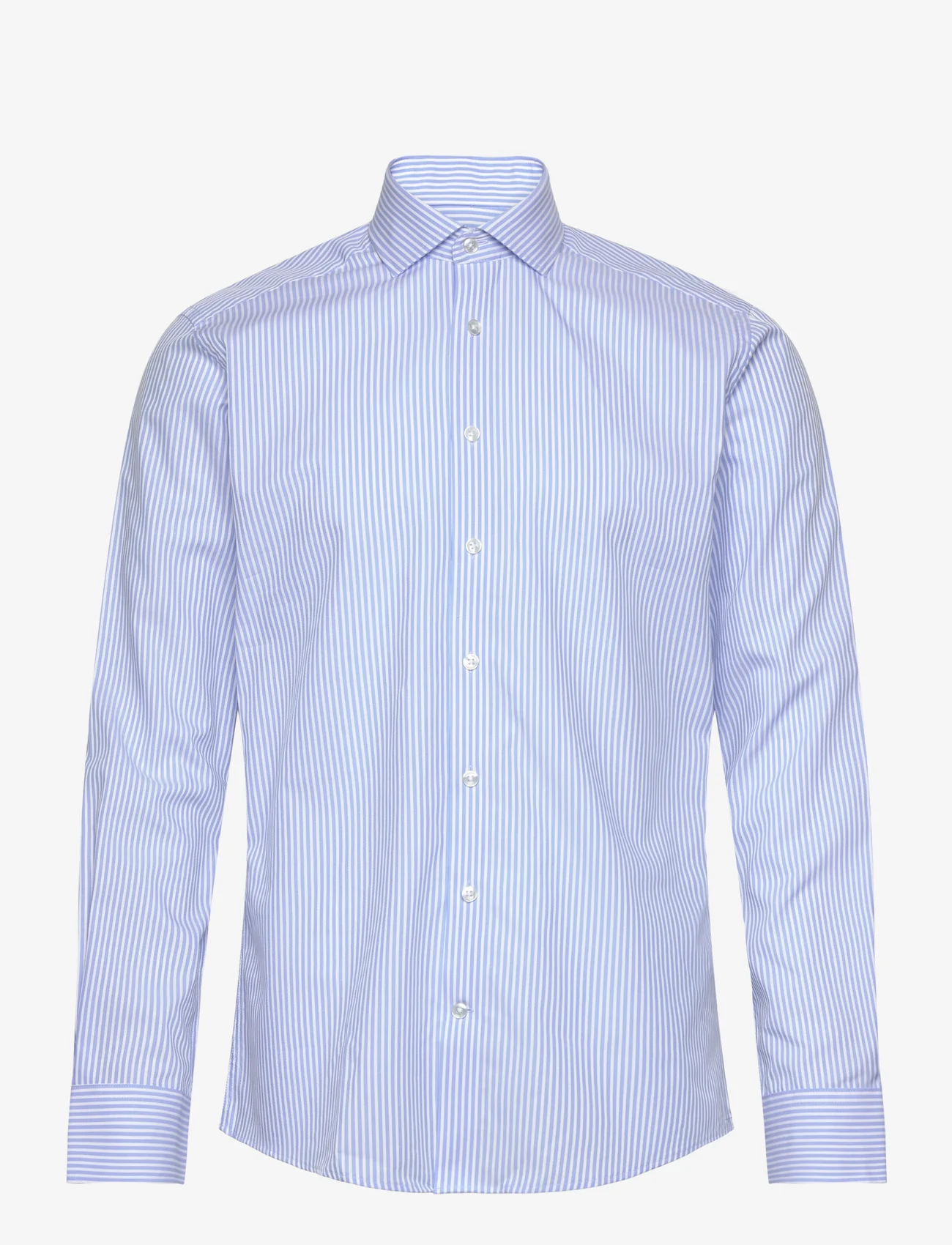 Bruun & Stengade - BS Moss Slim Fit Shirt - pohjoismainen tyyli - light blue/white - 1