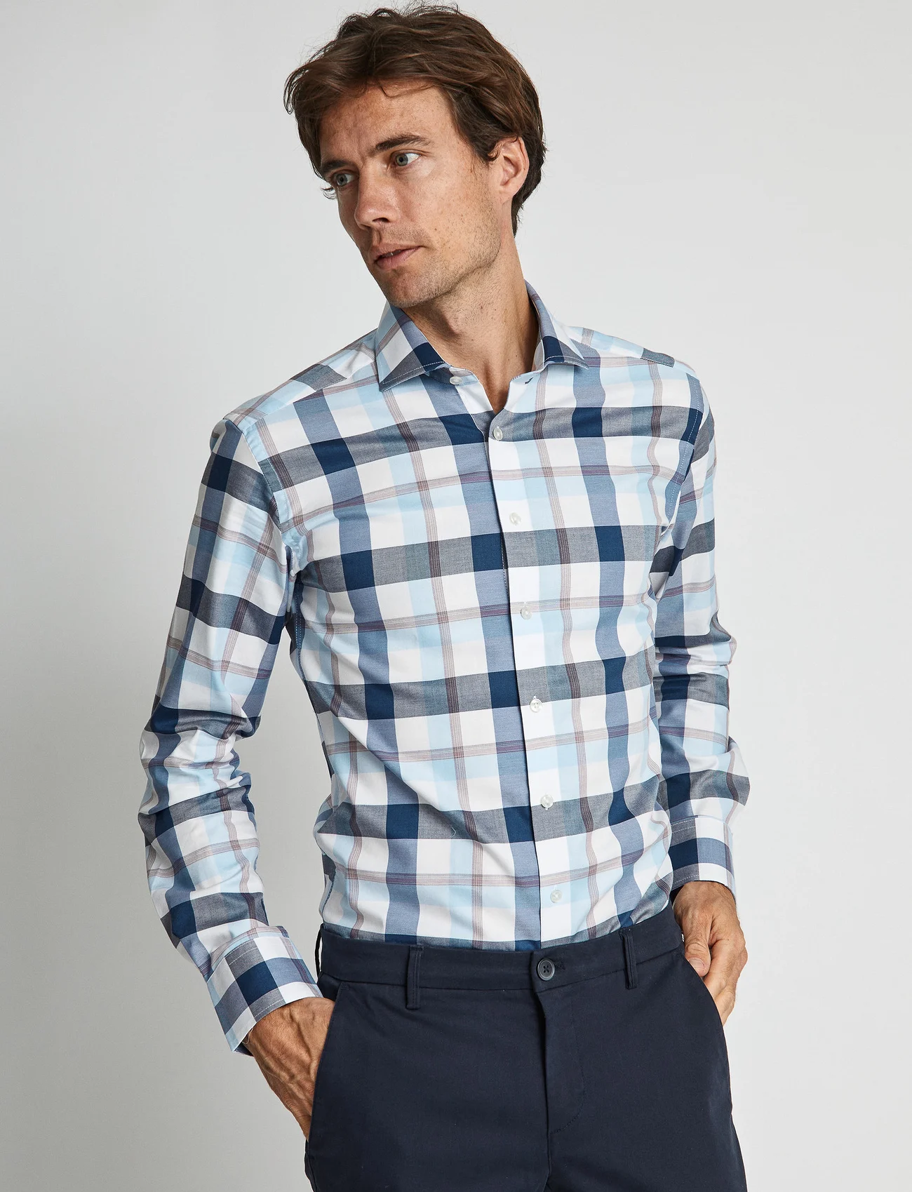 Bruun & Stengade - BS Watt Slim Fit Shirt - nordisk stil - blue - 0