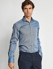 Bruun & Stengade - BS Aaron Slim Fit Shirt - dalykinio stiliaus marškiniai - blue - 4