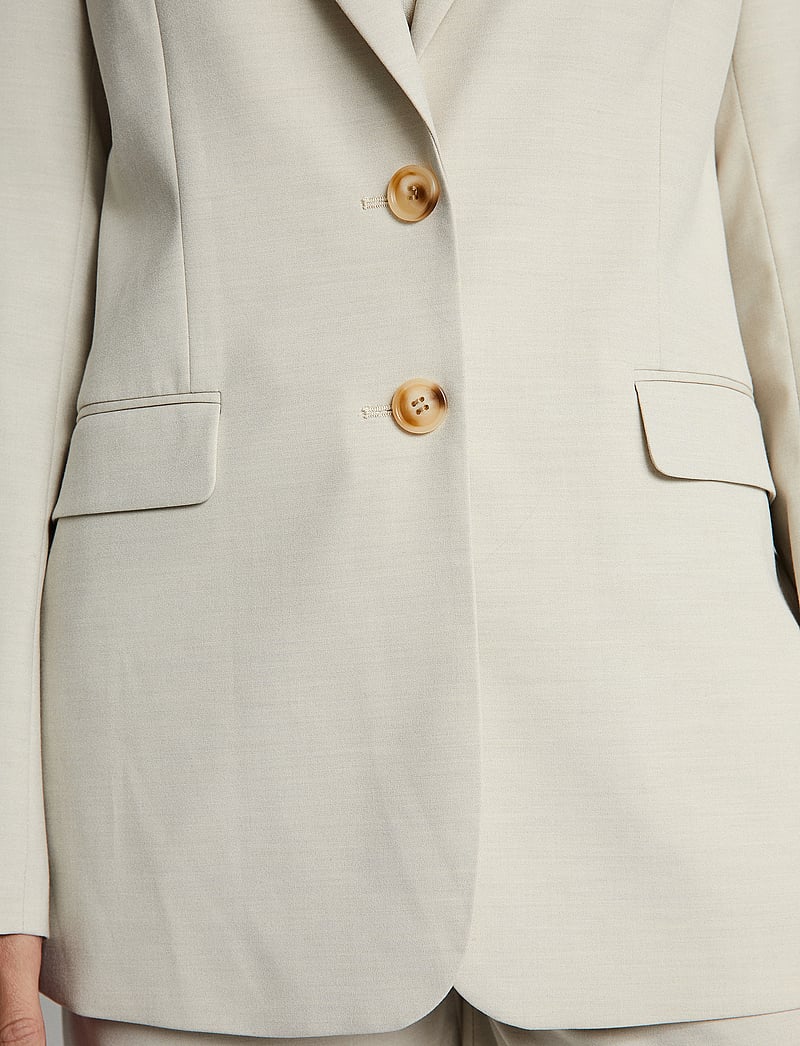 Bruun & Stengade - BS Estelle Regular Fit Blazer - enkeltradede blazere - sand - 5