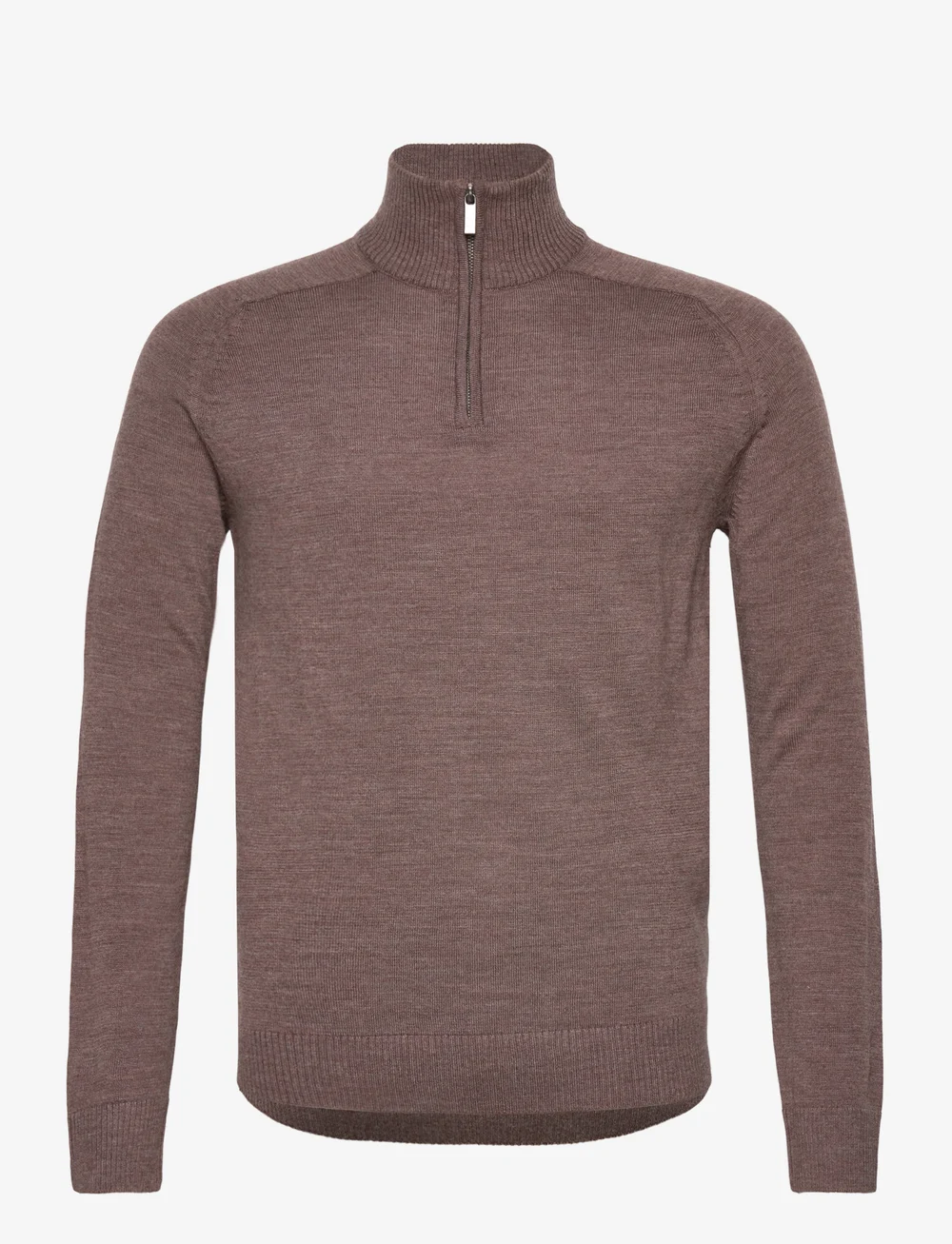 Bruun & Stengade - BS Pelle Regular Fit Knitwear - half zip jumpers - brown - 0
