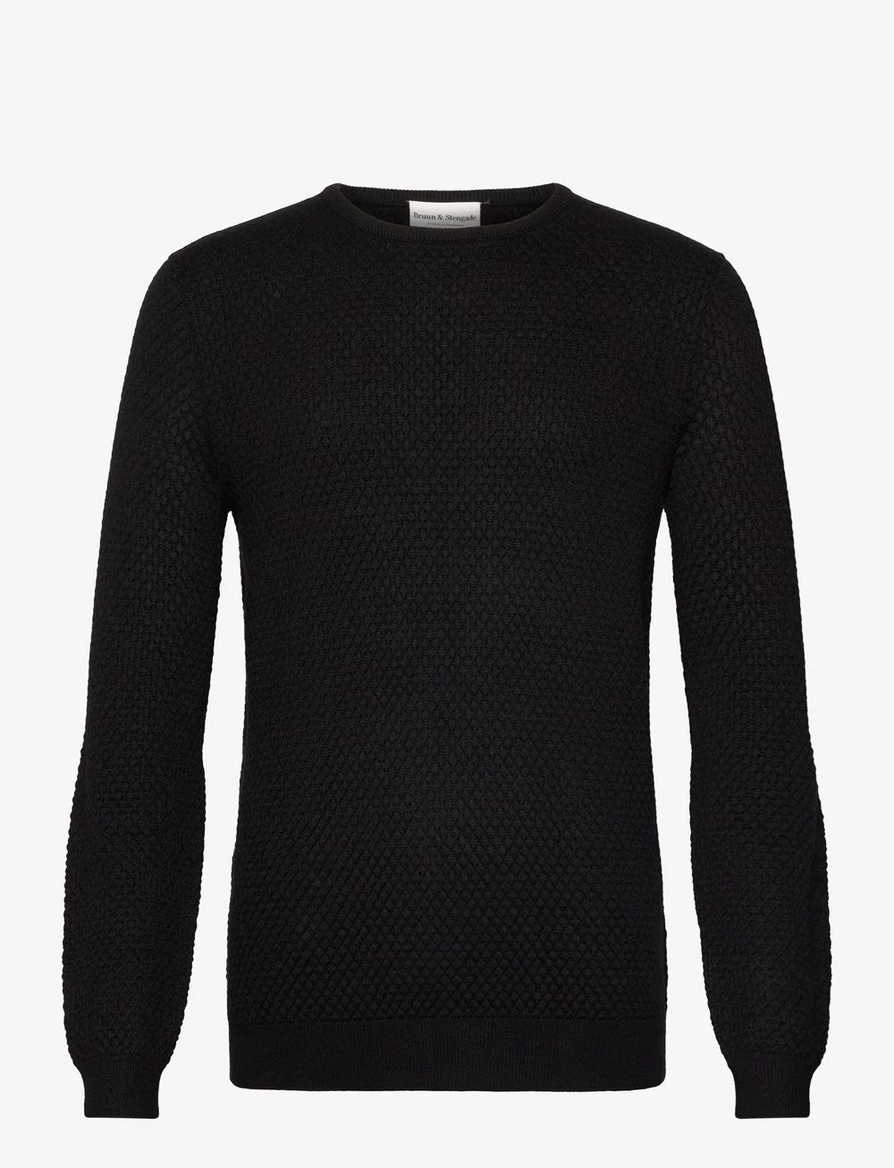 Bruun & Stengade - BS Irving Regular Fit Knitwear - Ümmarguse kaelusega kudumid - black - 0