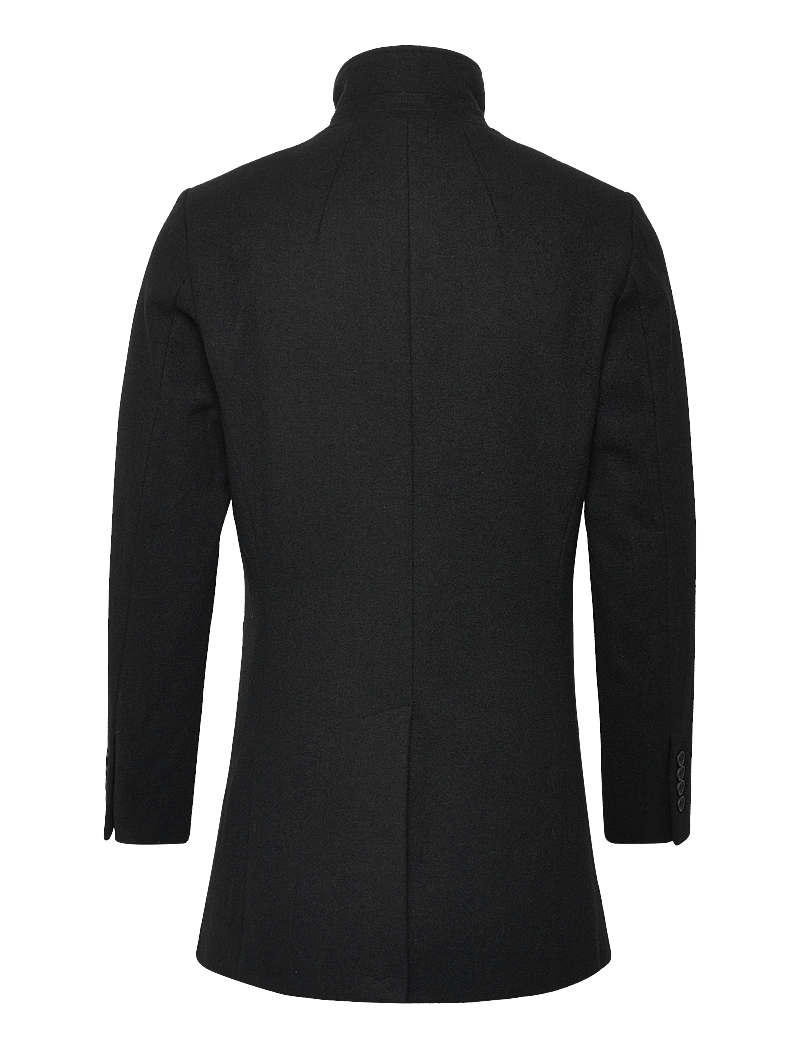 Bruun & Stengade - BS Ontario Slim Fit Coat - wollmäntel - black - 1