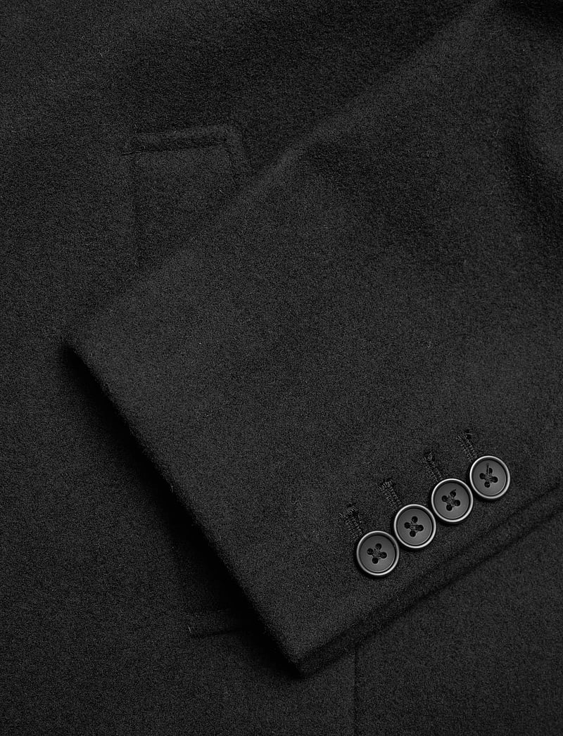 Bruun & Stengade - BS Ontario Slim Fit Coat - wollmäntel - black - 4