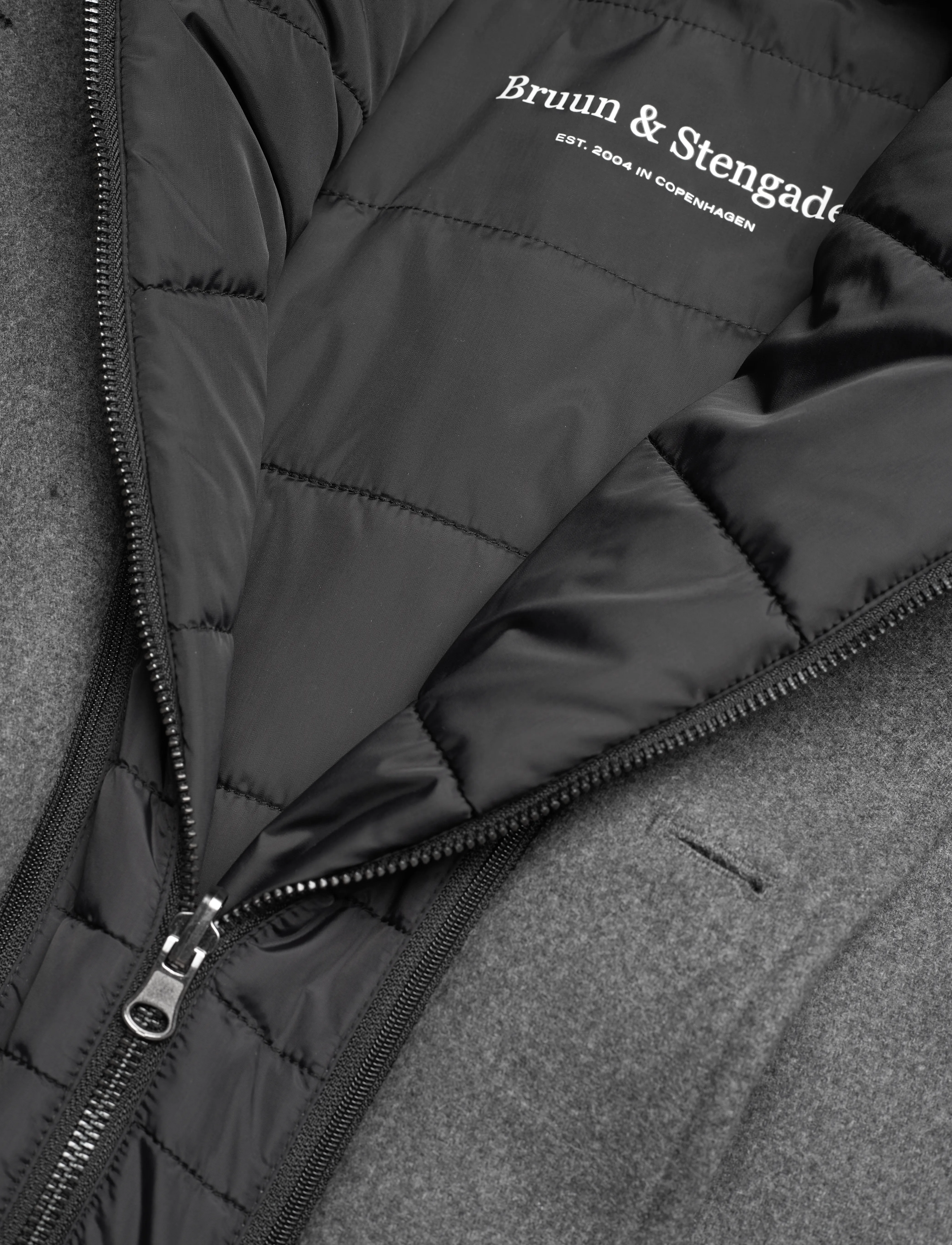 Bruun & Stengade - BS Ontario Slim Fit Coat - vinterjakker - dark grey - 3