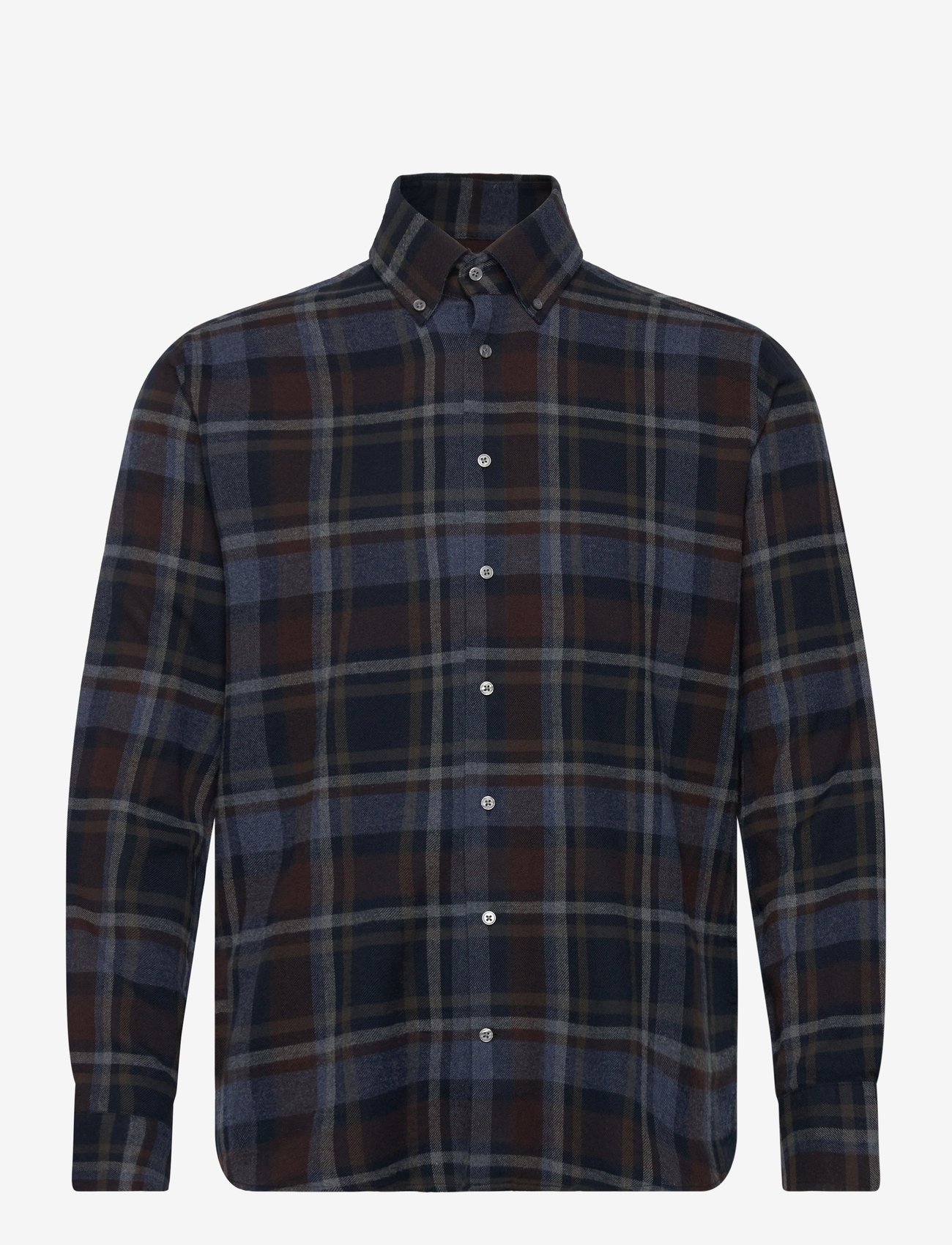 Bruun & Stengade - BS Tethys Casual Modern Fit Shirt - karierte hemden - navy - 0