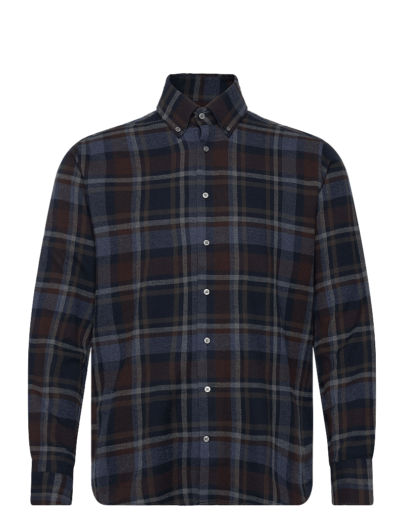 Bruun & Stengade - BS Tethys Casual Modern Fit Shirt - karierte hemden - navy - 0