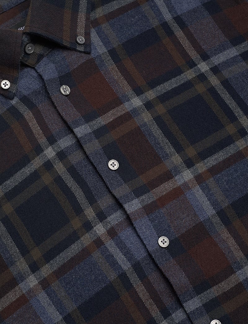 Bruun & Stengade - BS Tethys Casual Modern Fit Shirt - karierte hemden - navy - 3