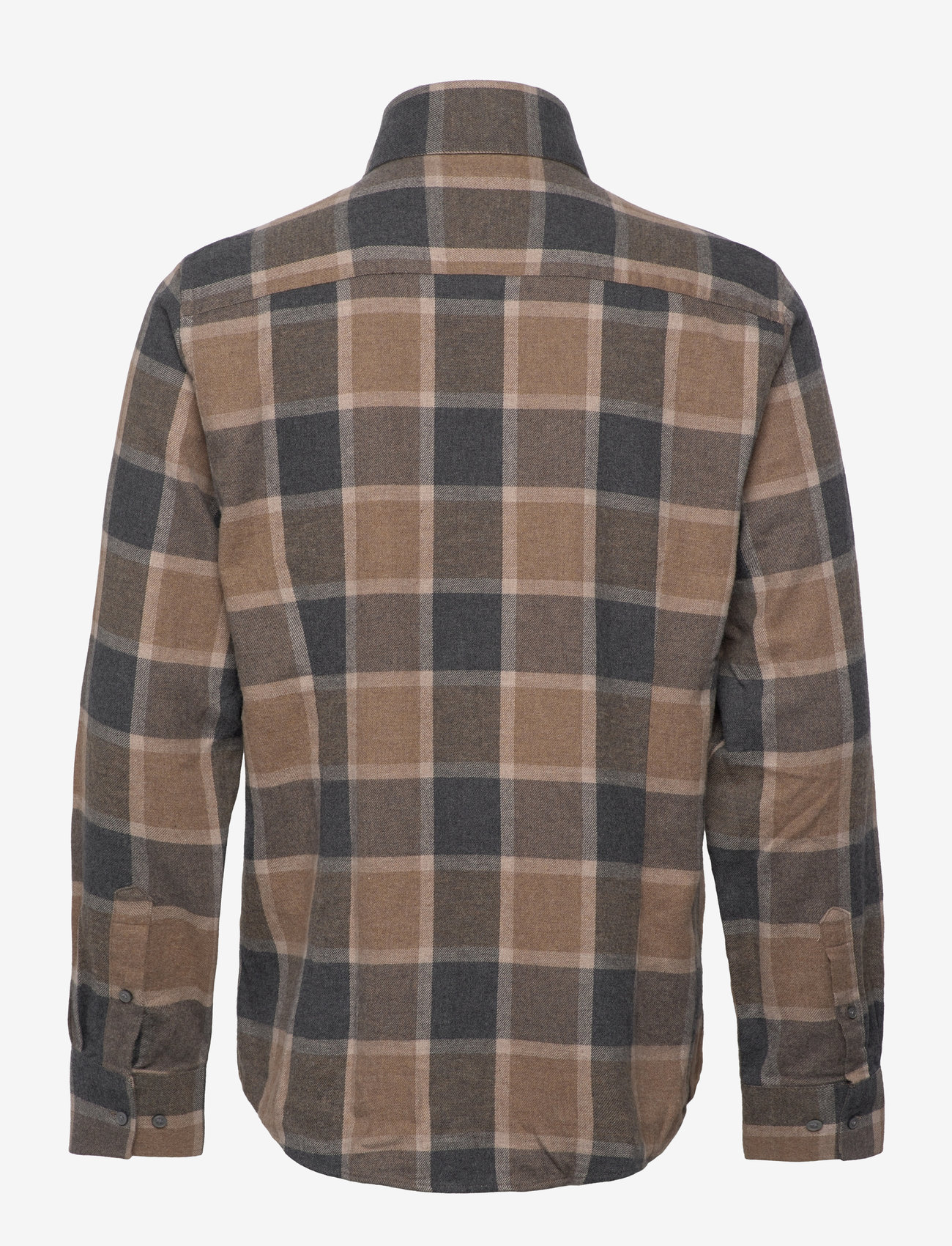 Bruun & Stengade - BS Wilton Casual Modern Fit Shirt - rutiga skjortor - brown - 1