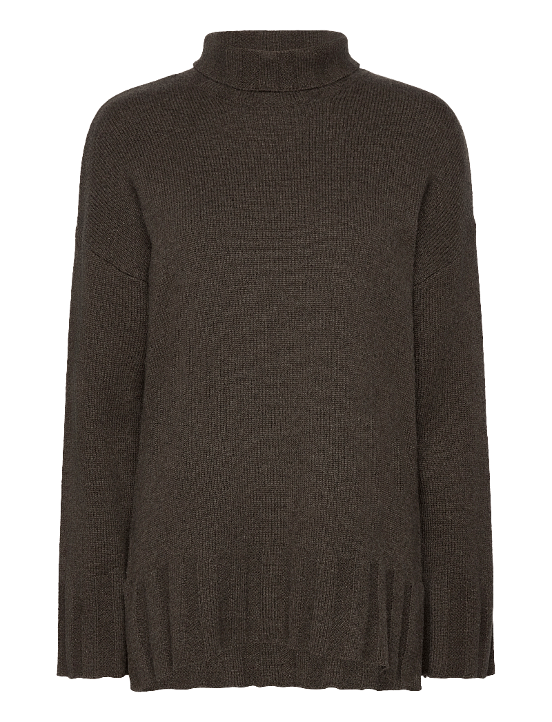 Bruun & Stengade - BS Antoinette Oversized Fit Knitwear - rullekraver - brown - 0